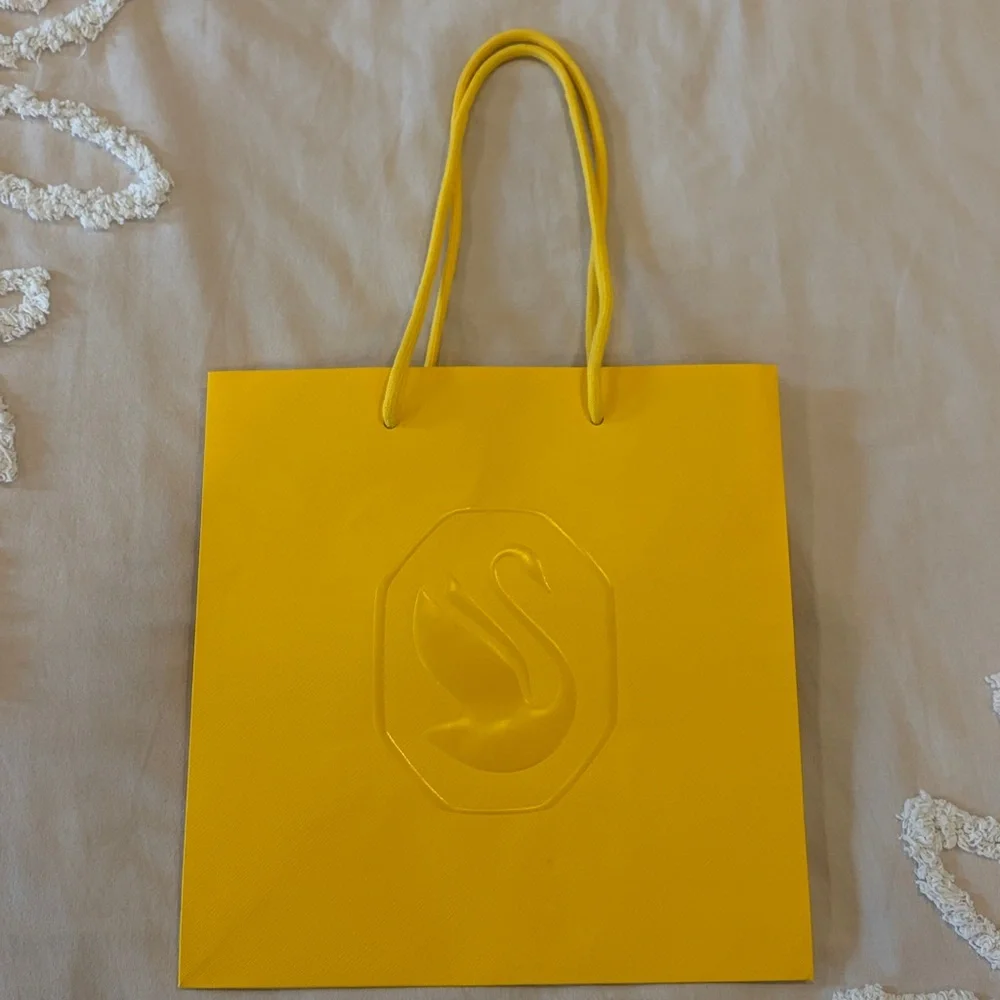 Swarovski Yellow Swan Logo Gift Bag